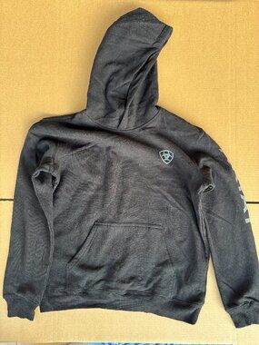 Ariat Kids Gray Logo Hoodie Pullover Sweatshirt Western NWOT | Youth K016B7/78